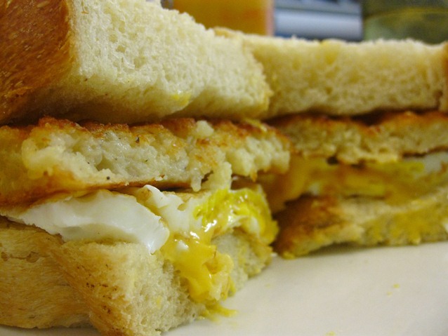 B & H Vegetarian Challah, Egg, Cheese, and Potato Pancake