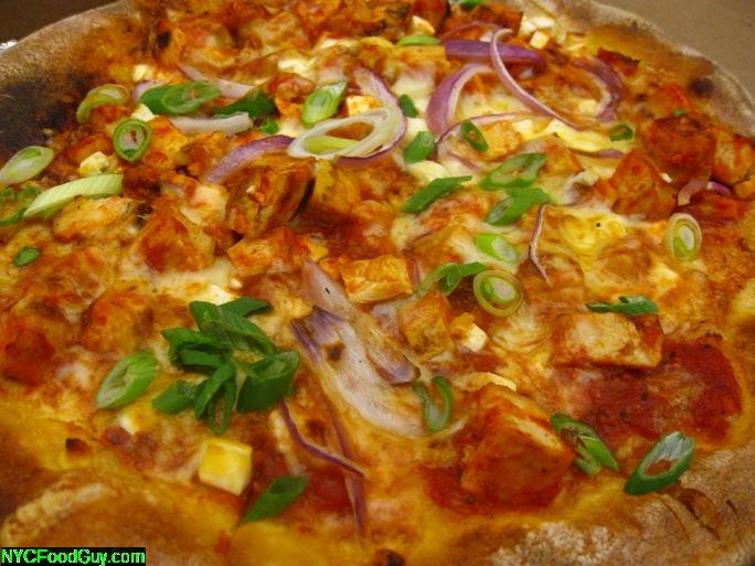 Cafe Duke's Spicy Chicken Pizza - NYCFoodGuy.com