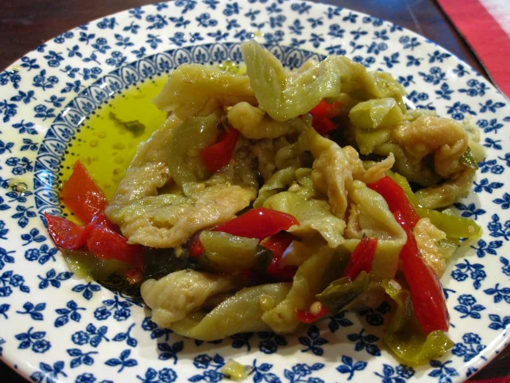 eggplant salad with peppers