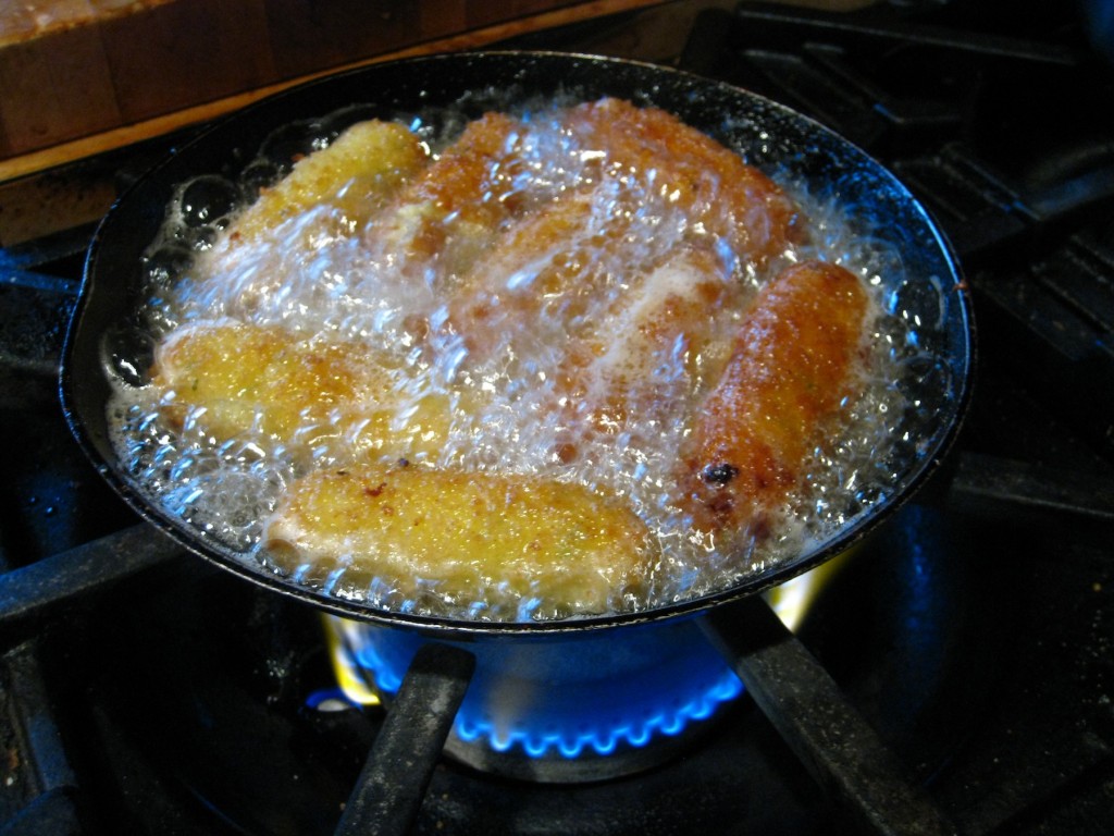 potato croquettes frying
